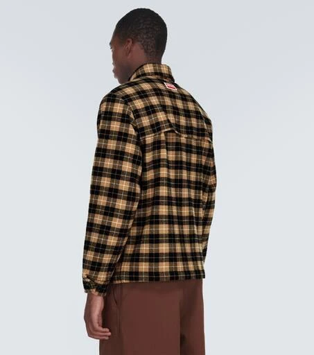 Kenzo Checked wool-blend overshirt 4