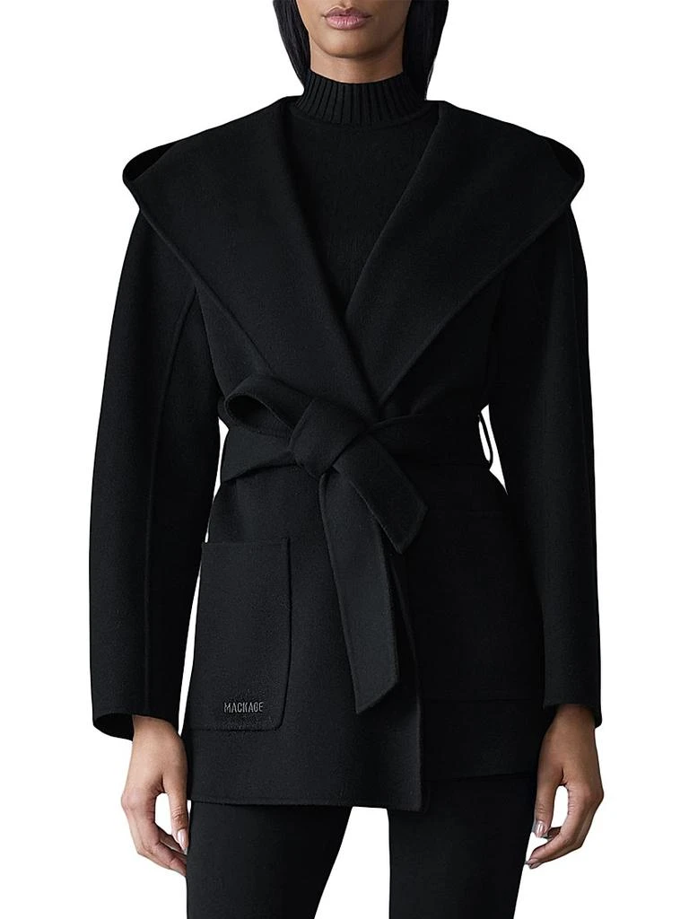 Mackage Paya Double-Face Wool Bathrobe Wrap Coat 3