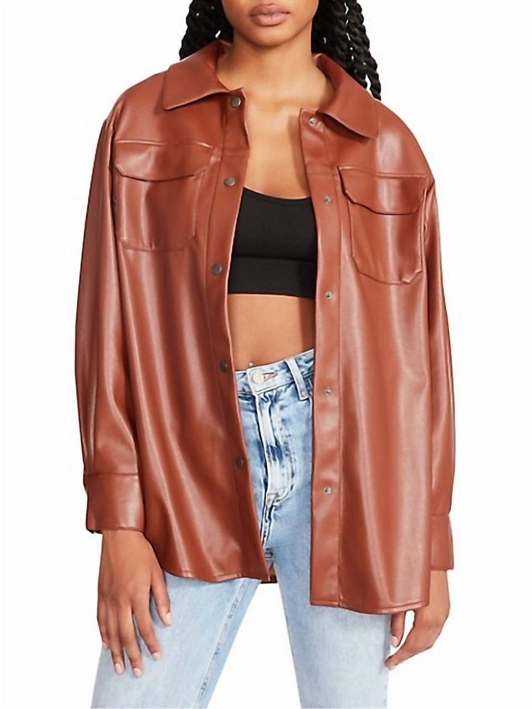 BB Dakota Bb Dakota - Brooklyn Vegan Leather Shacket