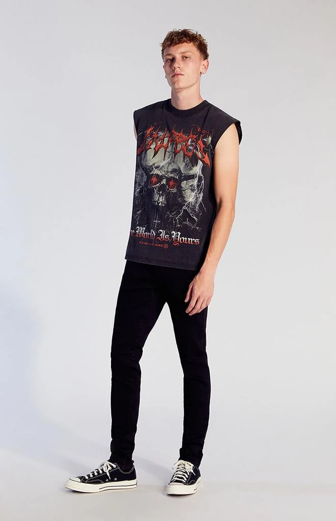 PacSun High Stretch Black Stacked Skinny Jeans 2