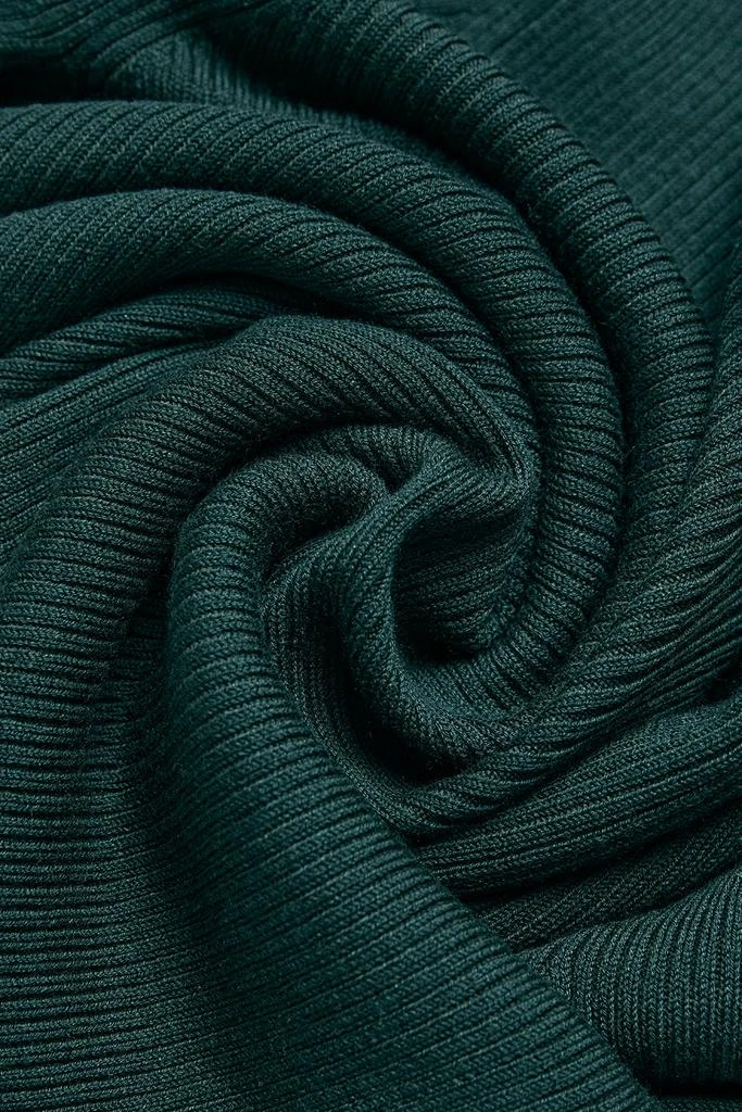 Alo Knit High-Waist Salana Wide Leg Pant - Midnight Green 2