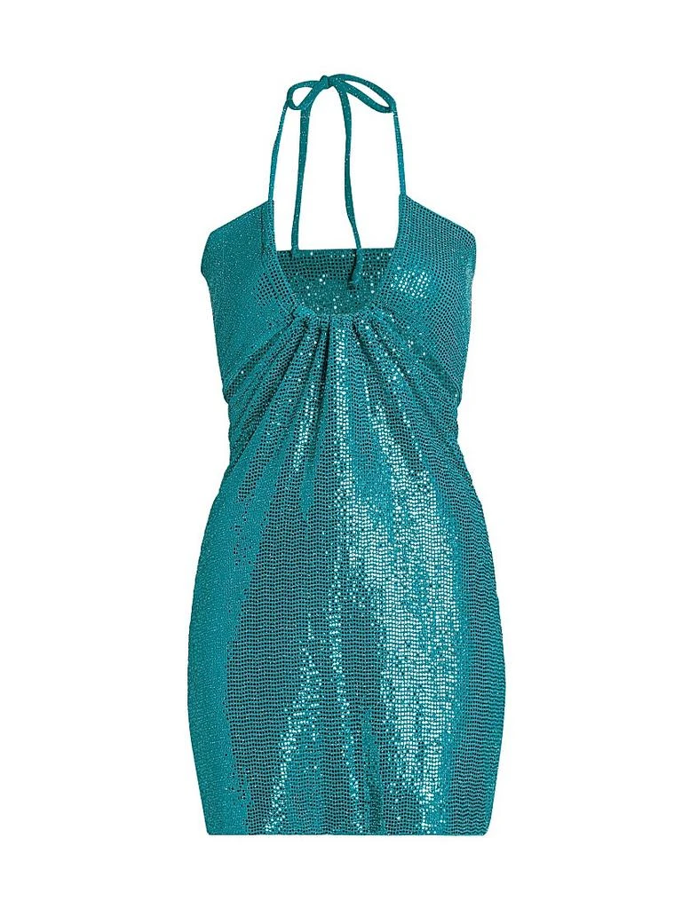 dodo bar or green dress DODO BAR OR Olive Green / Cream Floral Knot Front Midi Dress UK 12 – Reliked main image 0