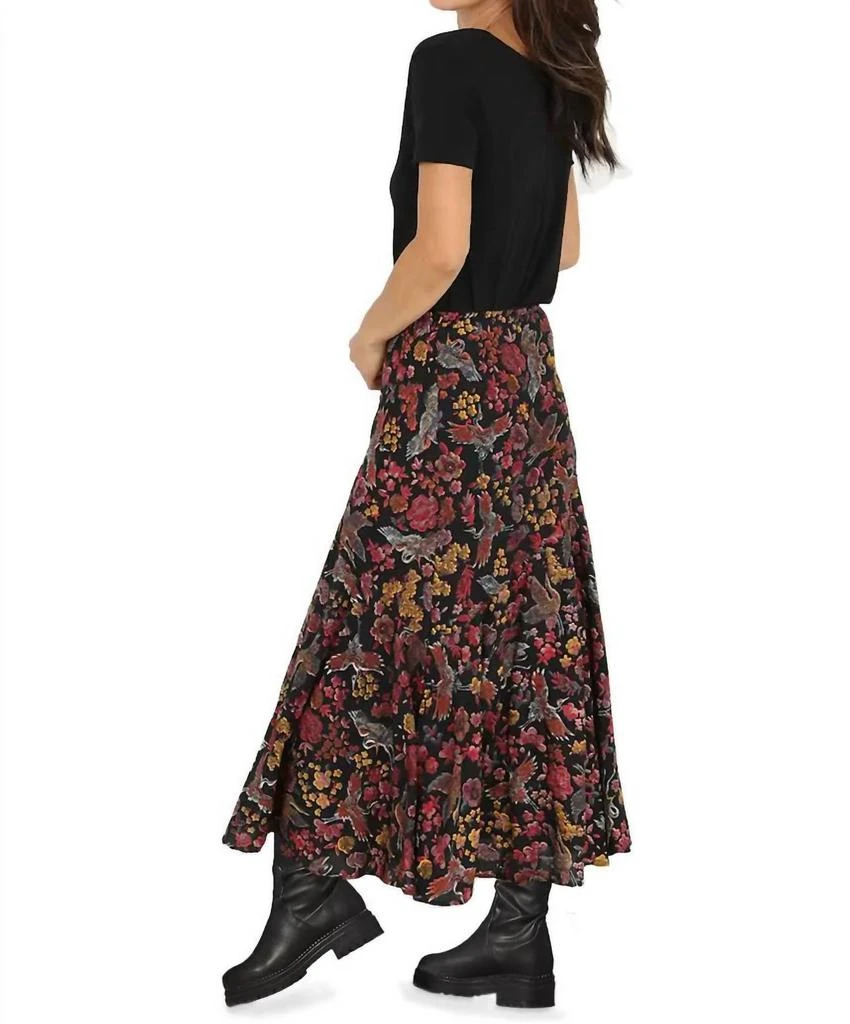 Nostalgia Madrigal Maxi Skirt In Black Multi 4
