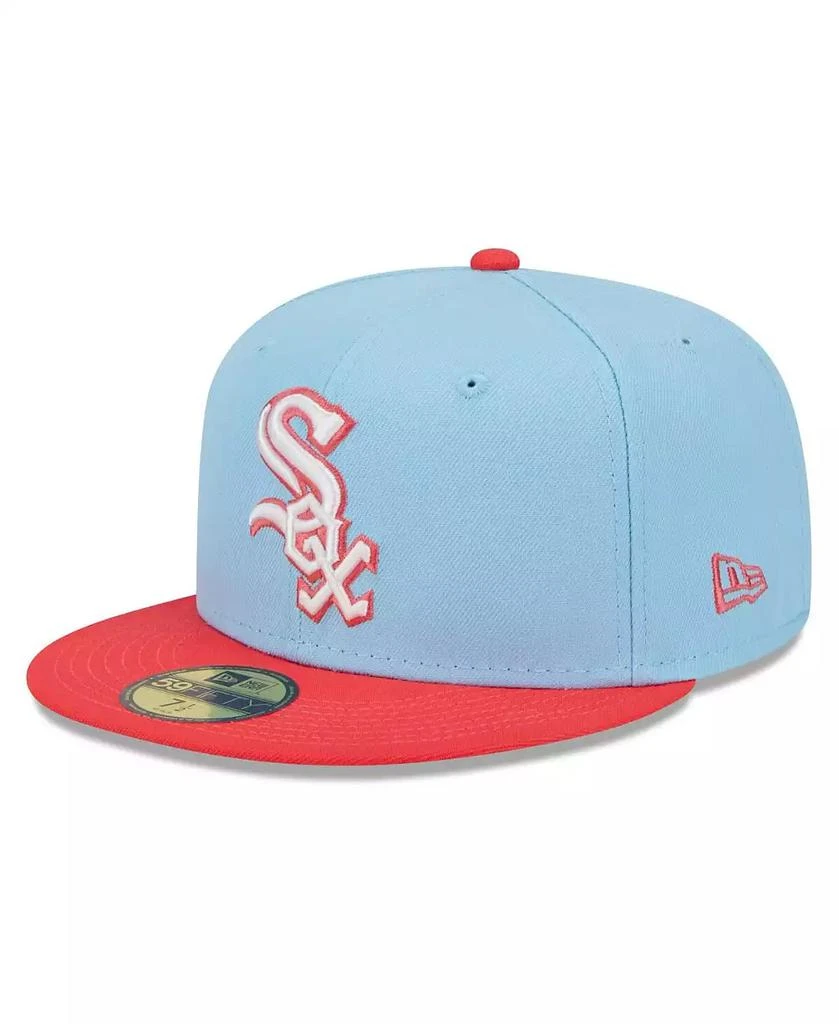 New Era Men's Light Blue, Red Chicago White Sox Spring Color Two-Tone 59FIFTY Fitted Hat 1