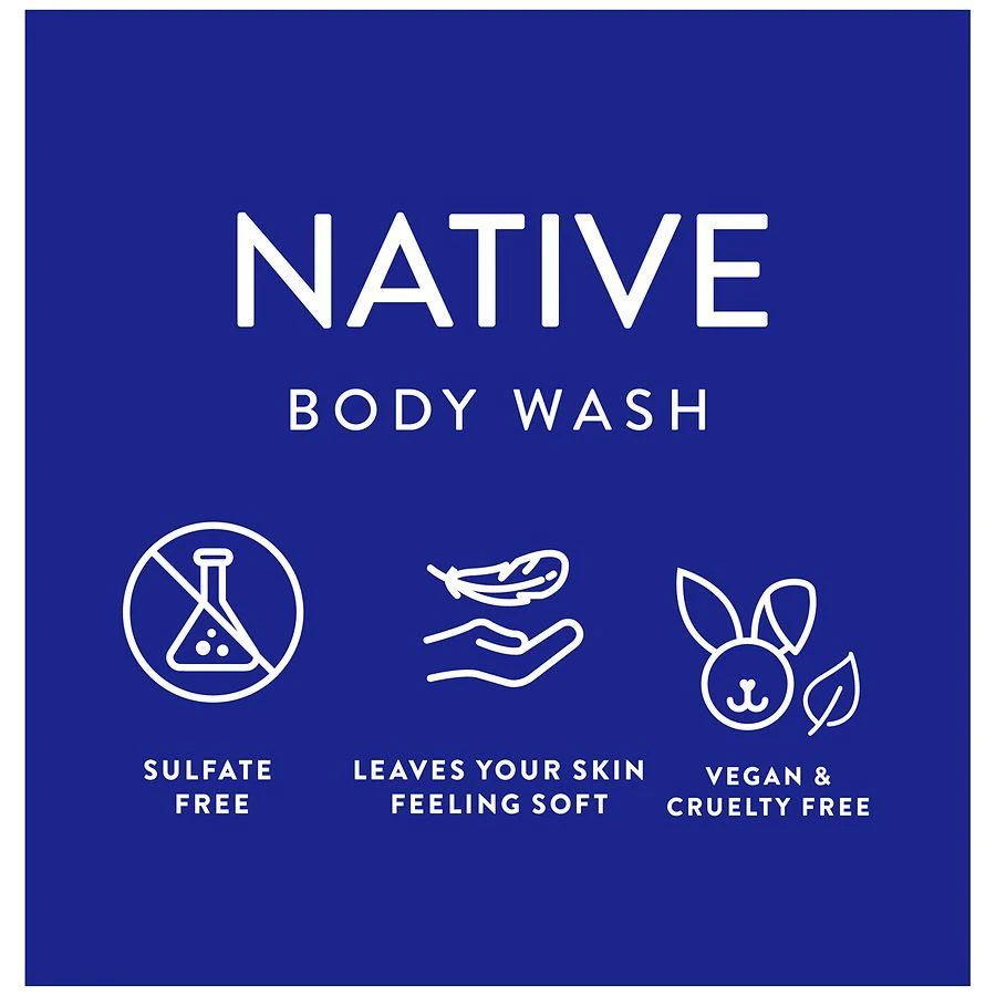 Native Body Wash, Sulfate Free, for Women and Men Cucumber & Mint 6