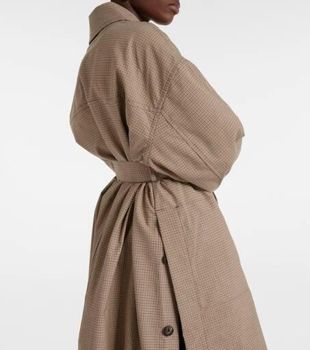 CO Checked wool-blend trench coat 5