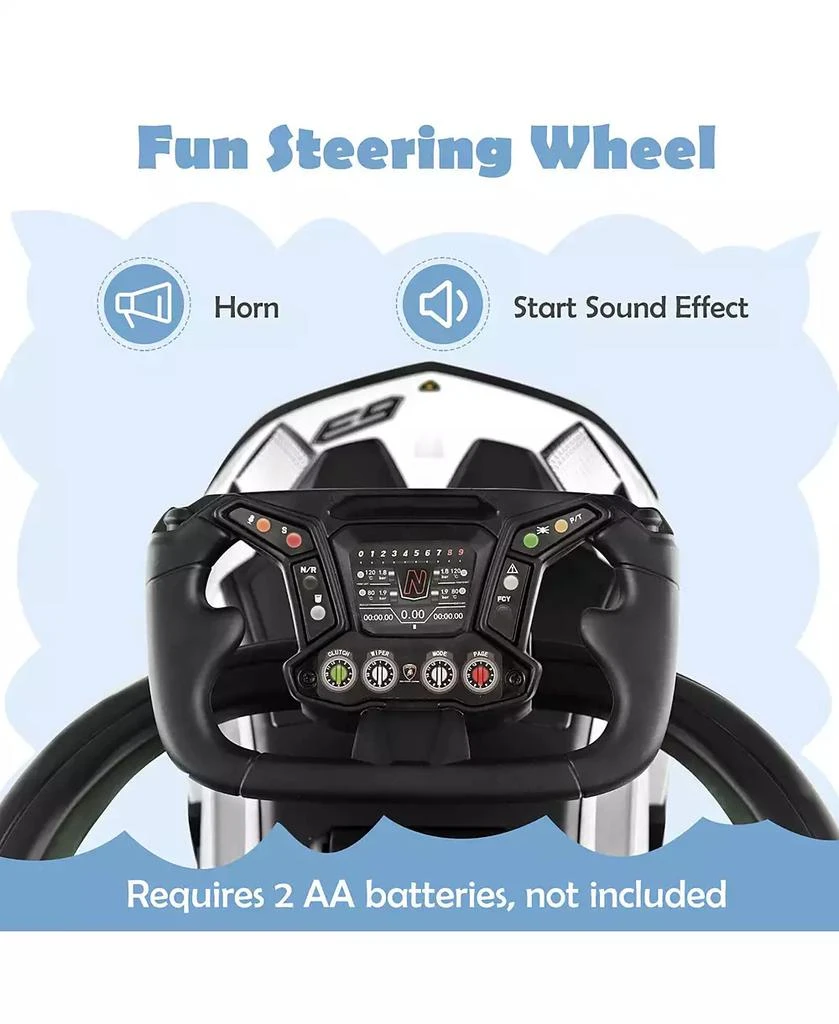 Gymax 3-in-1 Licensed Lamborghini Ride on Push Car Stroller Sliding Car w/ Sound 6