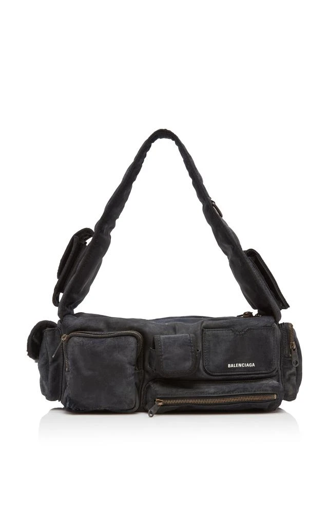 Balenciaga Balenciaga - Superbusy Distressed Nylon Sling Bag - Black - OS - Moda Operandi 1