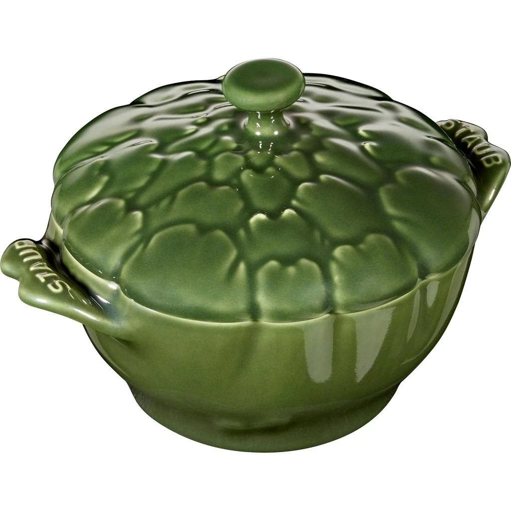 Staub Ceramic 16-oz Petite Artichoke Cocotte - Basil 1