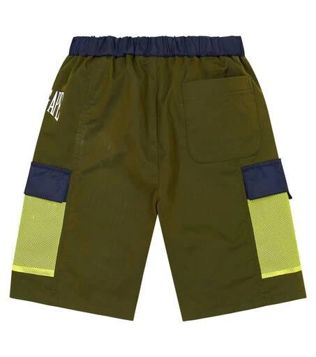BAPE Kids Logo mesh-trimmed cargo shorts 4