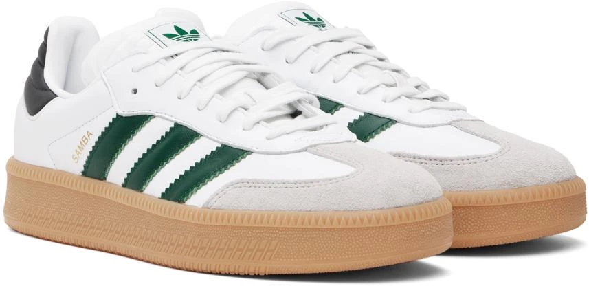 adidas Originals White & Green Samba XLG Sneakers 4