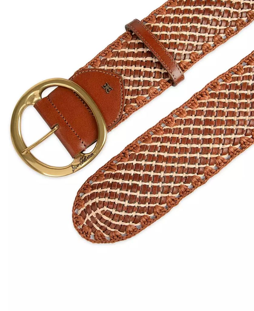 Sam Edelman Women
s Raffia and Leather Woven Belt 6