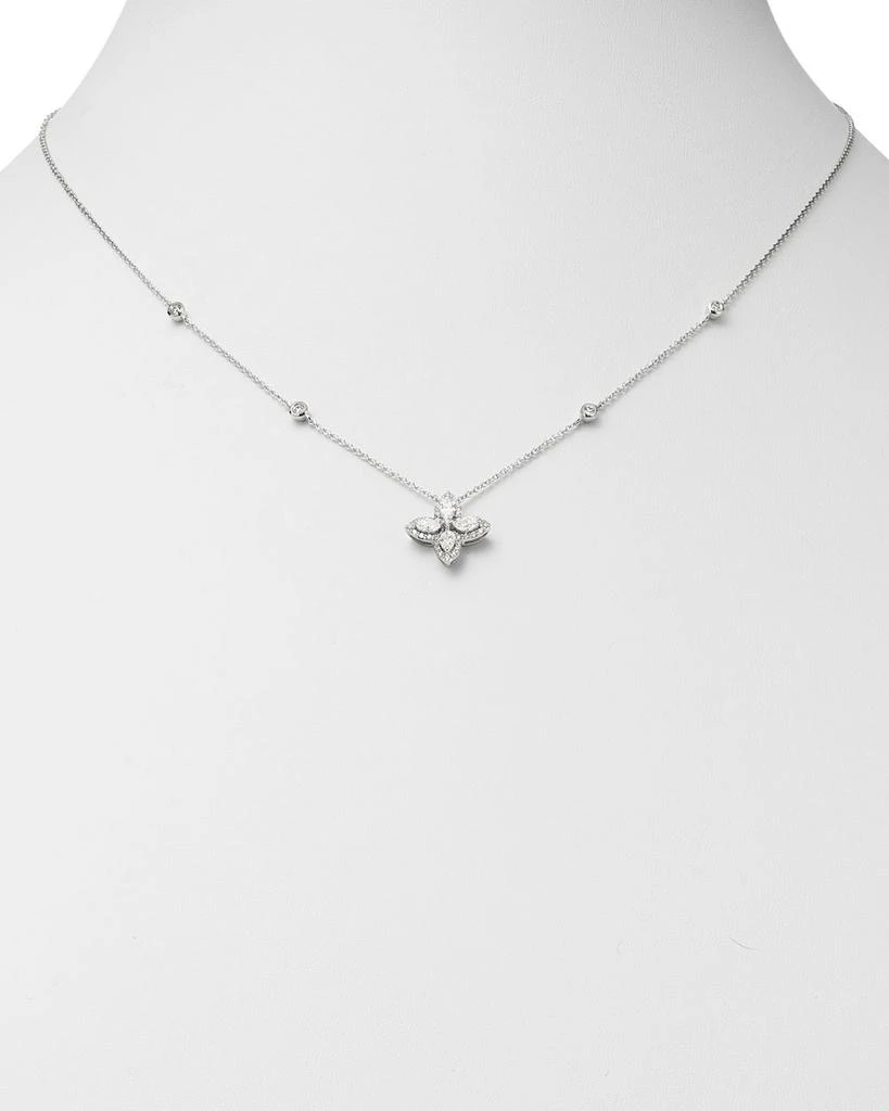Bloomingdale's Diamond Marquis Flower Pendant Necklace in 14K White Gold, 0.50 ct. t.w. - Exclusive 2