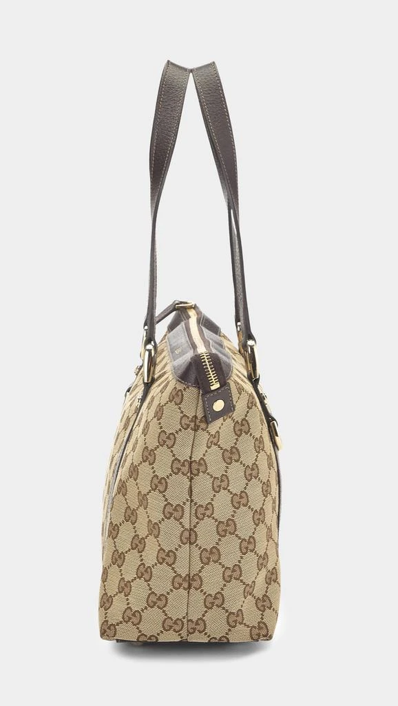 What Goes Around Comes Around Gucci Brown Canvas Abbey Zip Tote 3