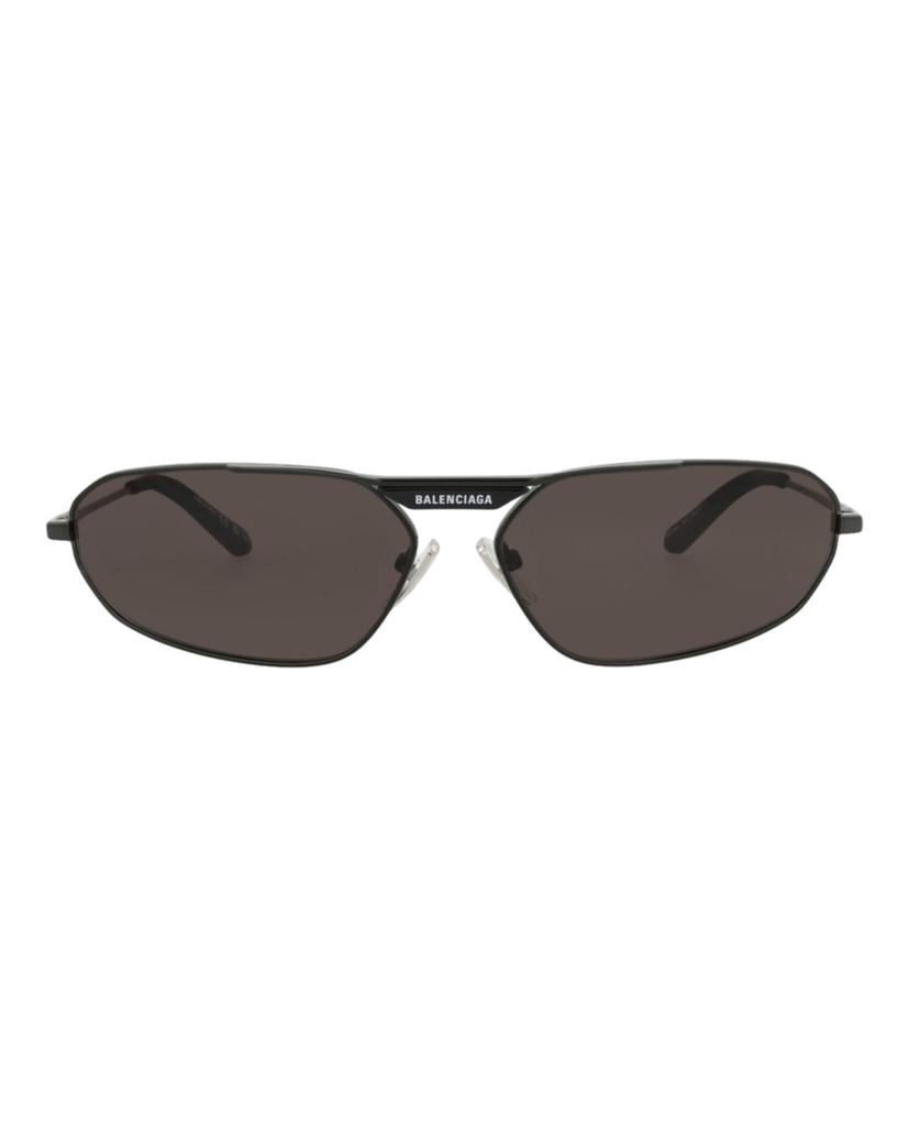 Balenciaga Shield-Frame Metal Sunglasses