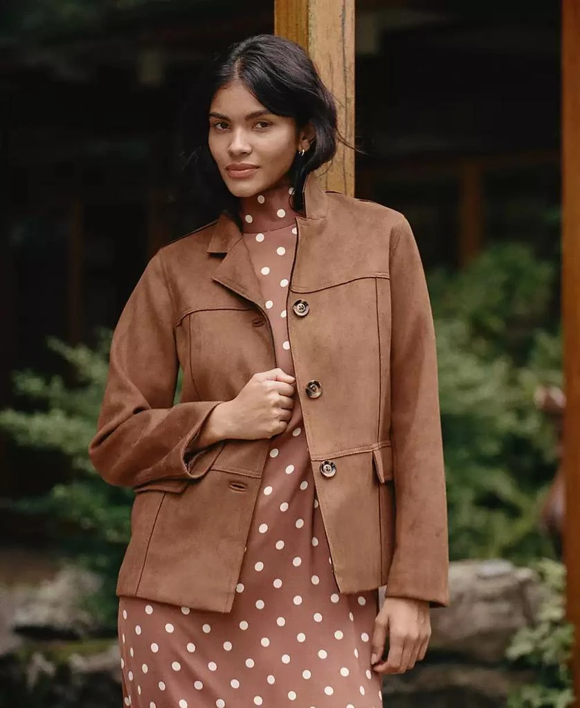 knee length dresses for ladies Polka Dot Eco Midi Dress Chocolate Brown/White main image 1