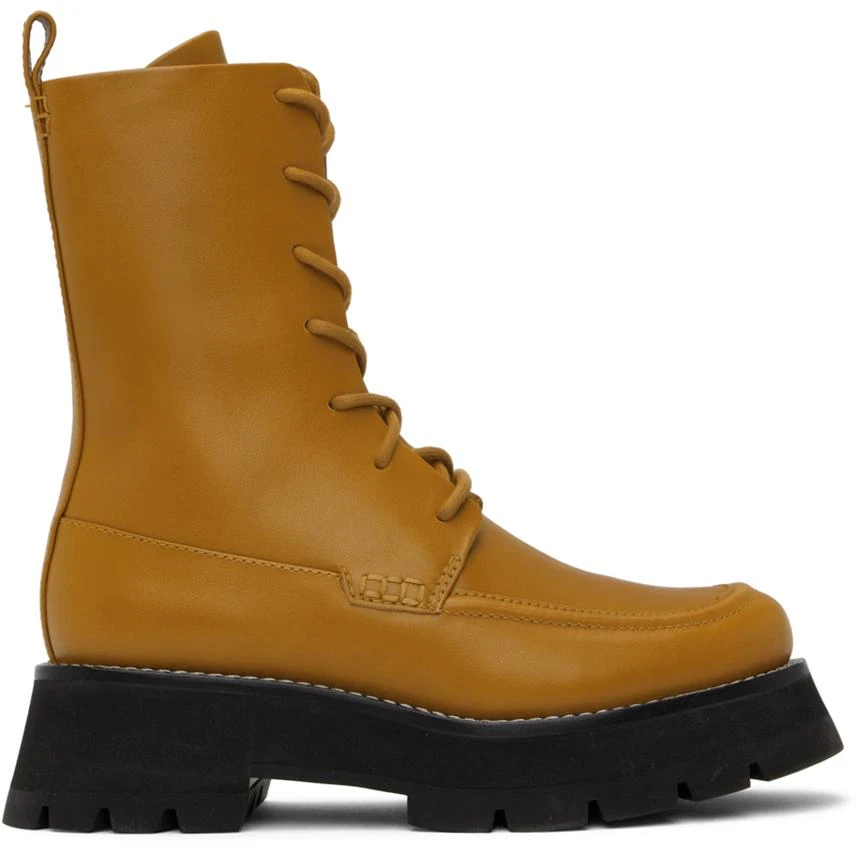 3.1 Phillip Lim Yellow Kate Lace-Up Combat Boots 1