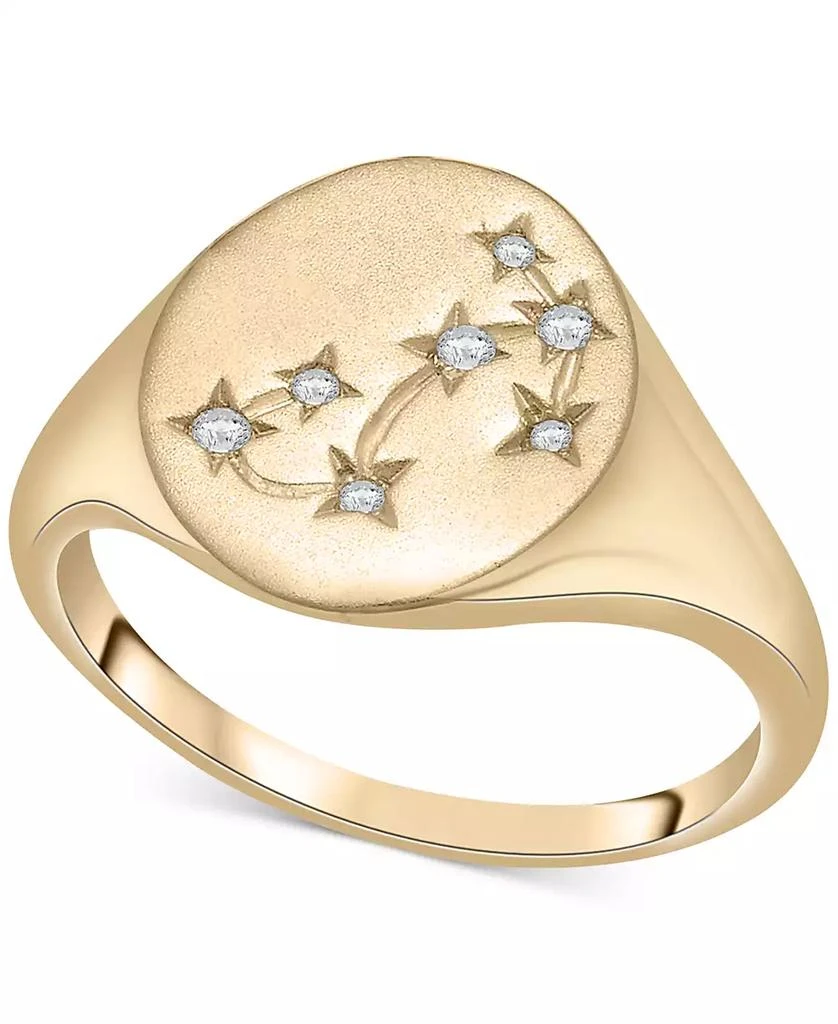Wrapped Diamond Scorpio Constellation Ring (1/20 ct. t.w.) in 10k Gold, Created for Macy's 1