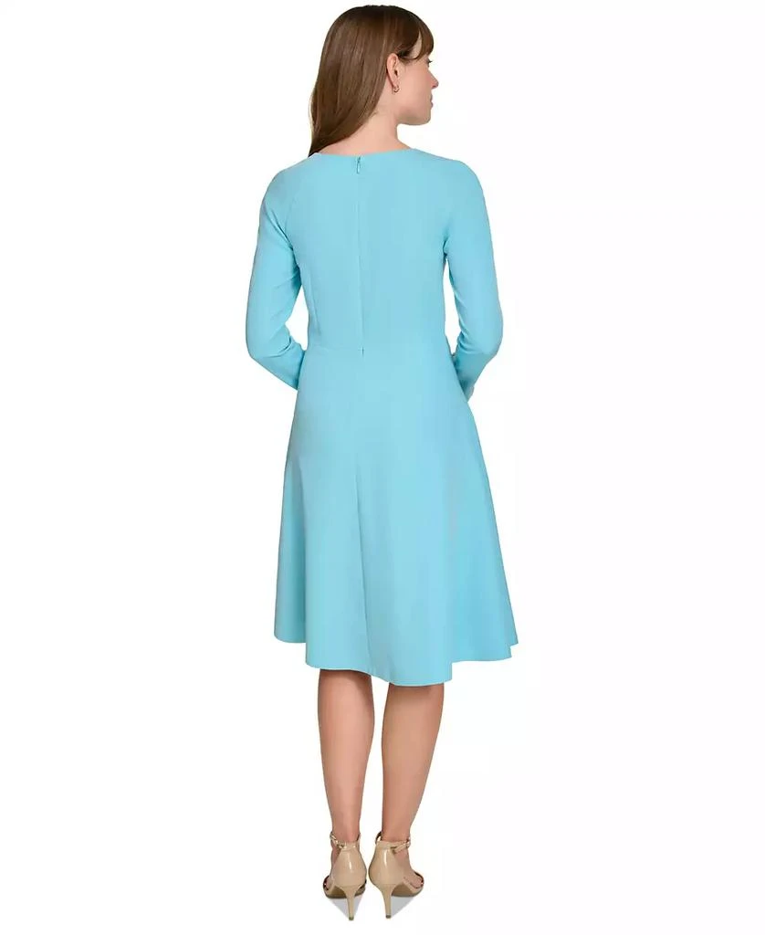 green emerald velvet dress Tommy Hilfiger Women's Scuba Crepe Fit & Flare Dress, Ivory/Black, 8 at  Amazon Women's Clothing store