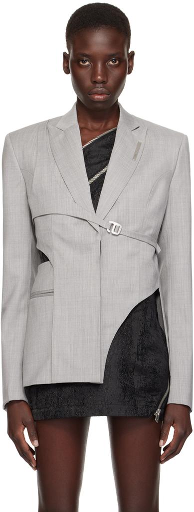 HELIOT EMIL Gray Harness Blazer