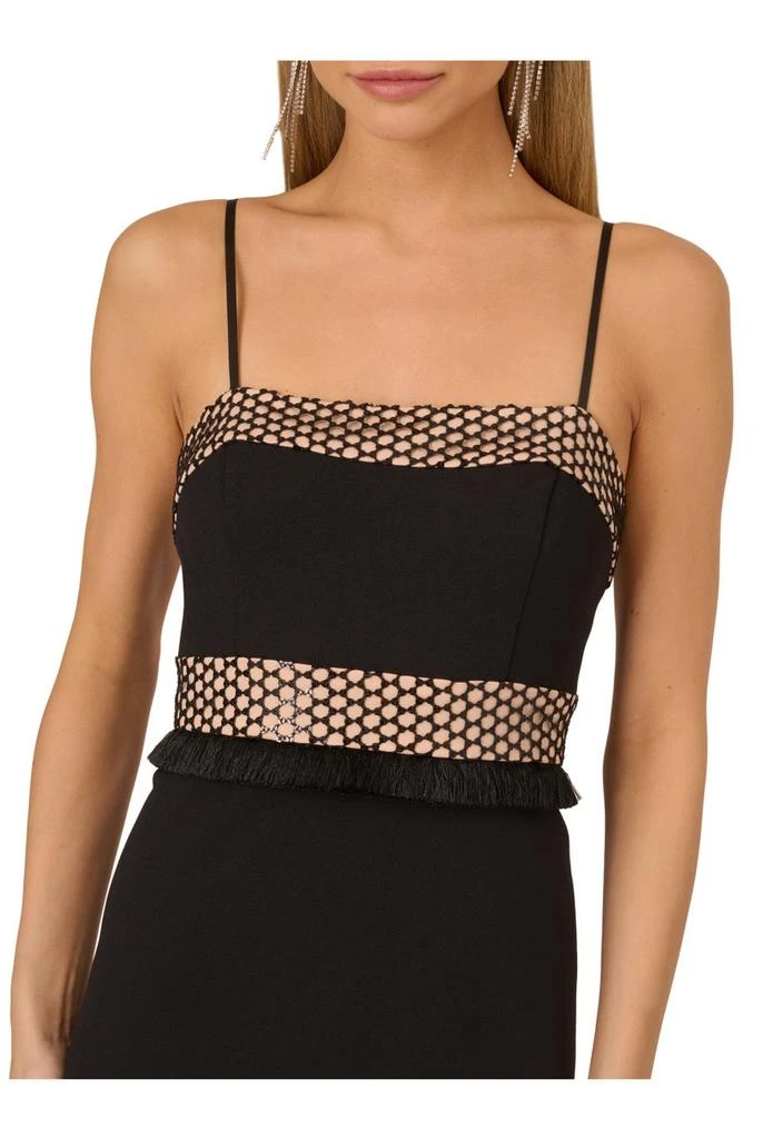 Adrianna Papell Knit crepe combo midi dress 3