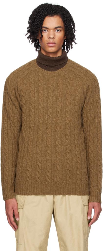 BEAMS PLUS Brown Crewneck Sweater