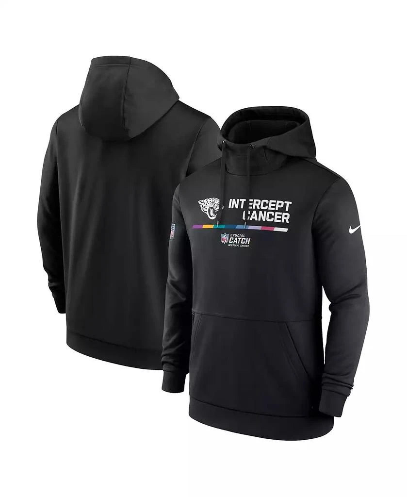 NIKE Men's Black Jacksonville Jaguars NFL Crucial Catch Therma Performance Pullover Hoodie 1