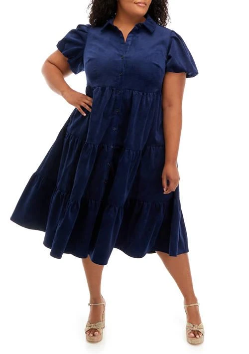crown and ivy blue dress Solid Traveler Dress Shirt main image 1