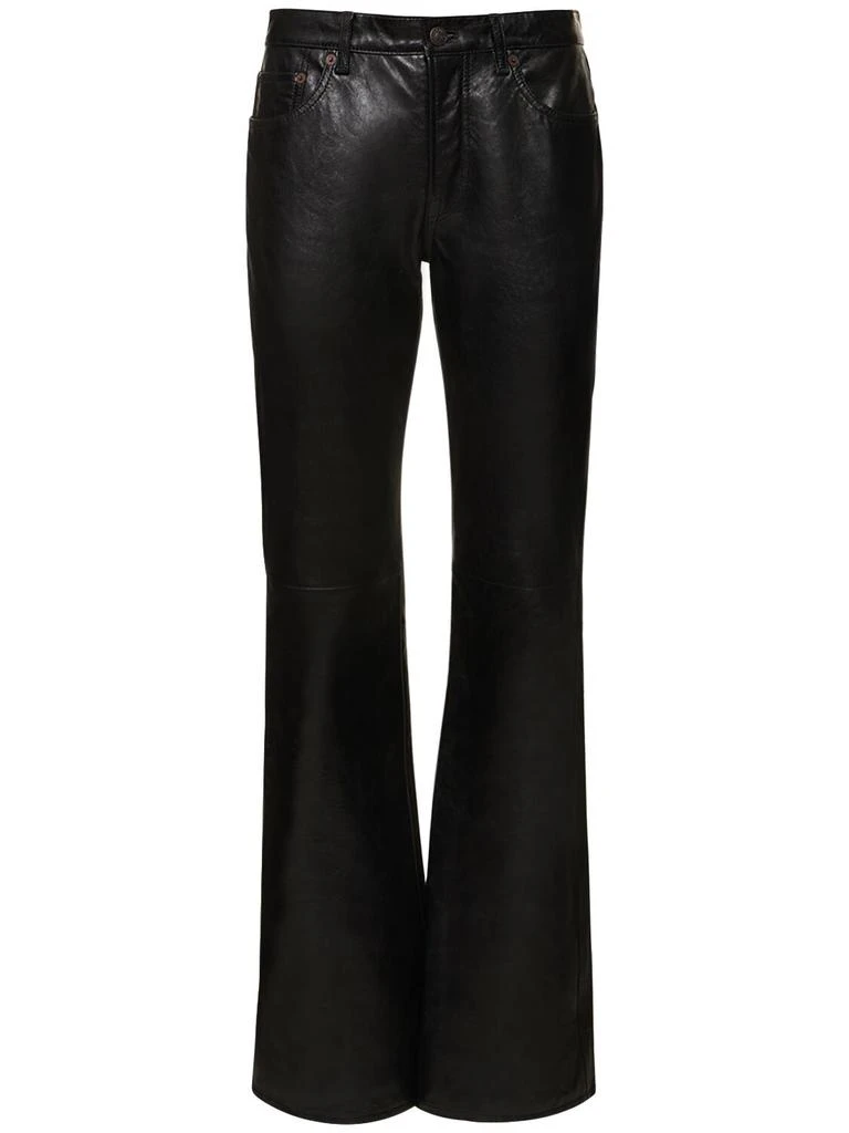 Acne Studios Mid Rise Straight Leather Pants 1
