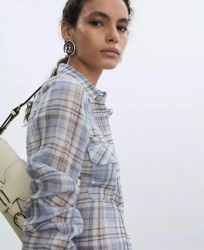 Mango Women's Check Cotton Shirt 4