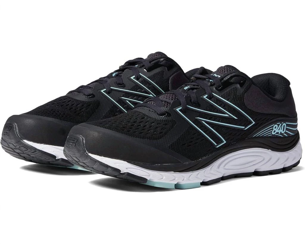 New Balance Women's 840V5 Athletic Shoe Wide Width In Black/storm Blue 1