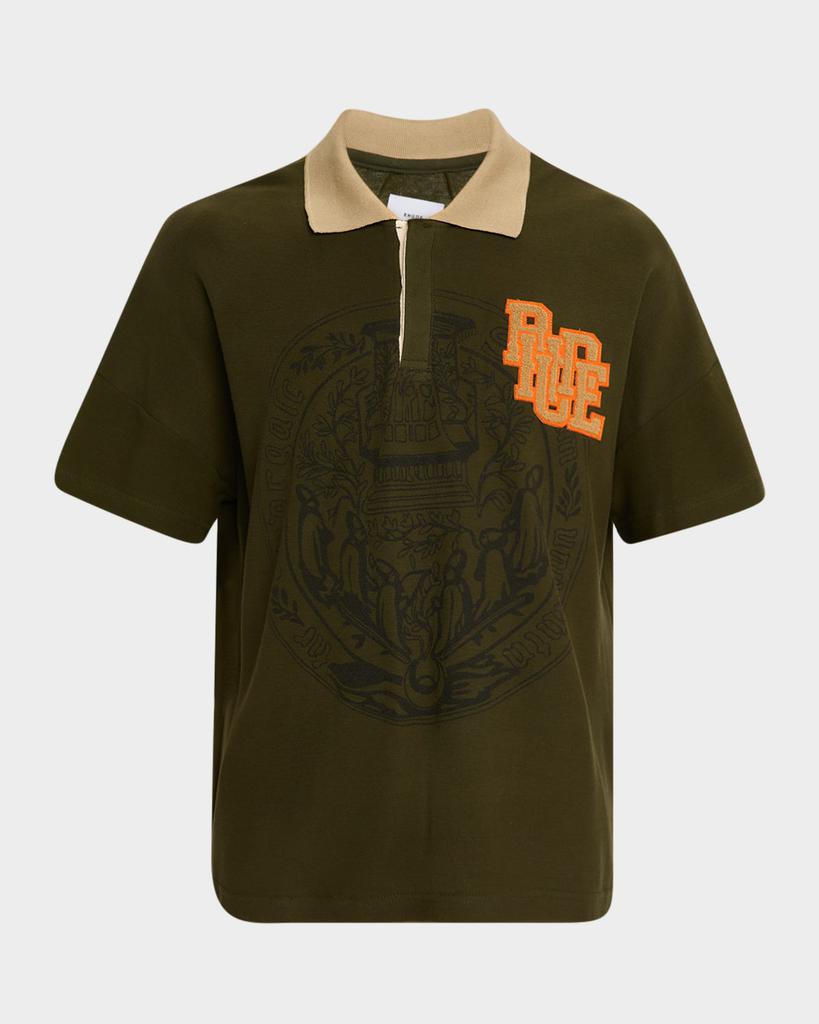 Rhude Men's Scramble Logo Stamp Polo Shirt