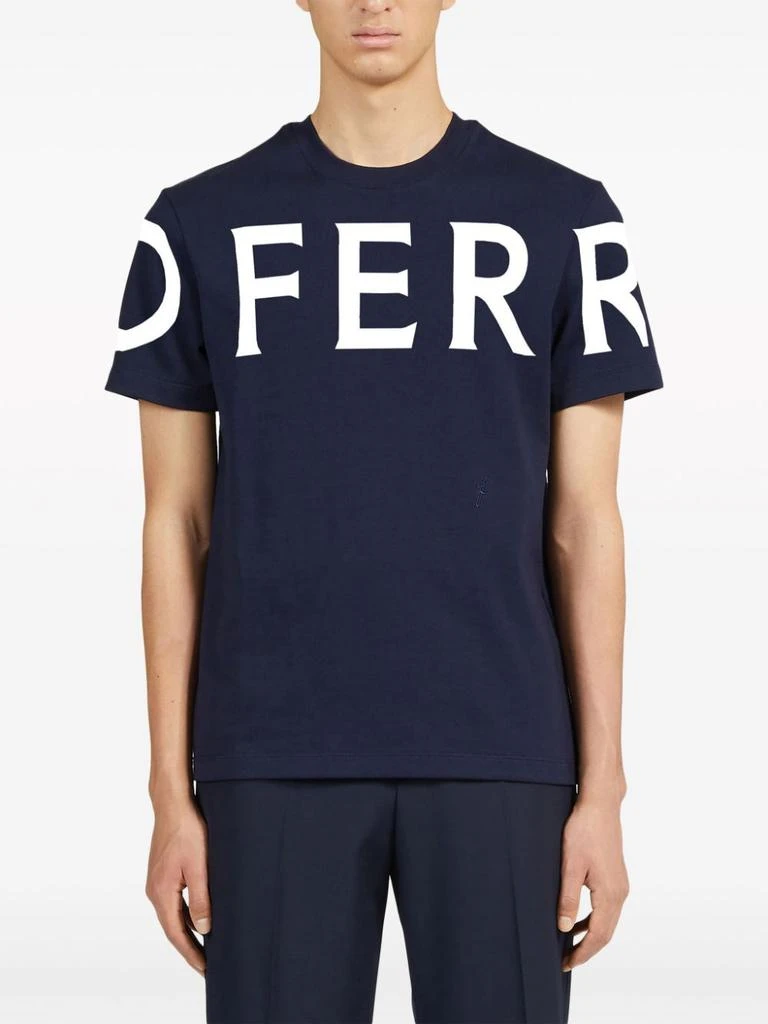 Salvatore Ferragamo FERRAGAMO - Logo Cotton T-shirt 3