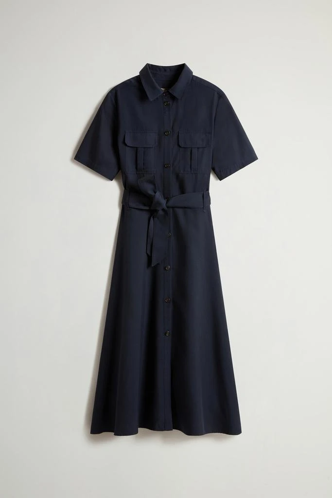 Woolrich Long Tencel Dress - Women - Blue 5