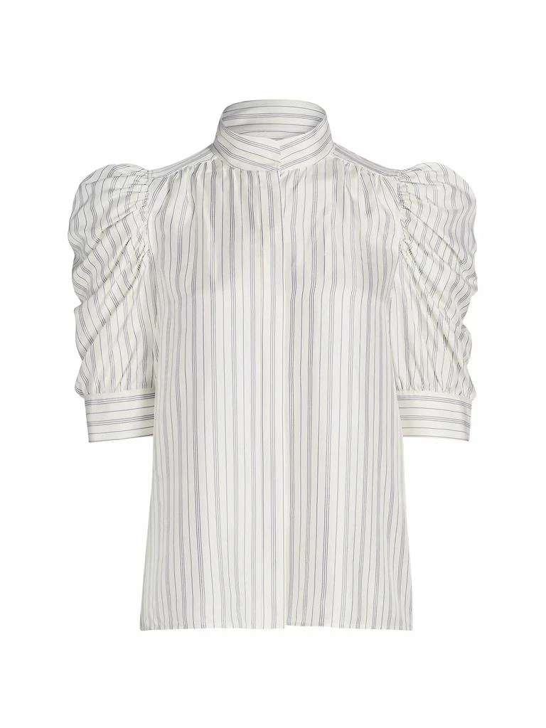 FRAME Gillian Striped Silk Blouse 1