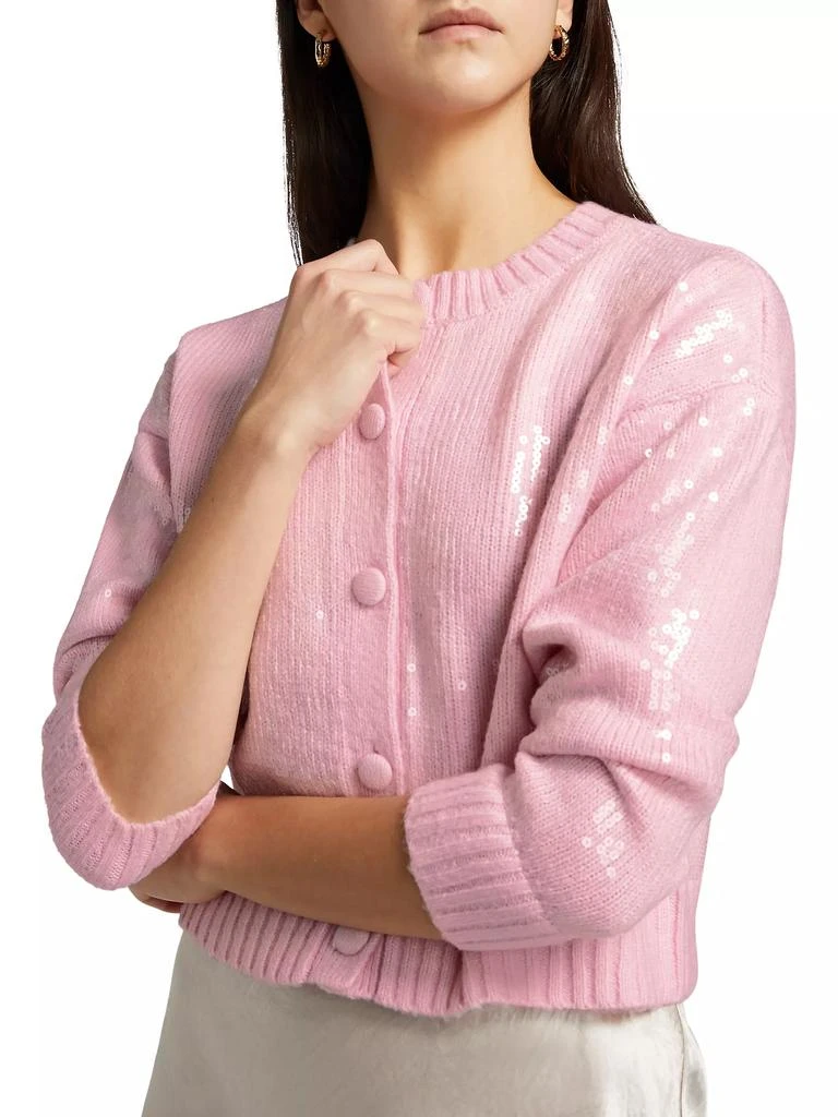 Design History Sequin Knit Button-Front Cardigan 6