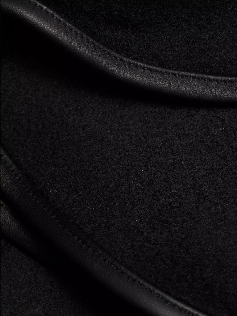 Sofia Cashmere Leather-Trim Reversible Cashmere Cape 7