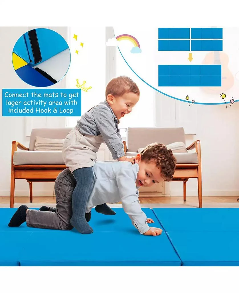 HONGGE 6 x 2 Ft Tri-Fold Gym Mat with Handles and Zippered Cover 6