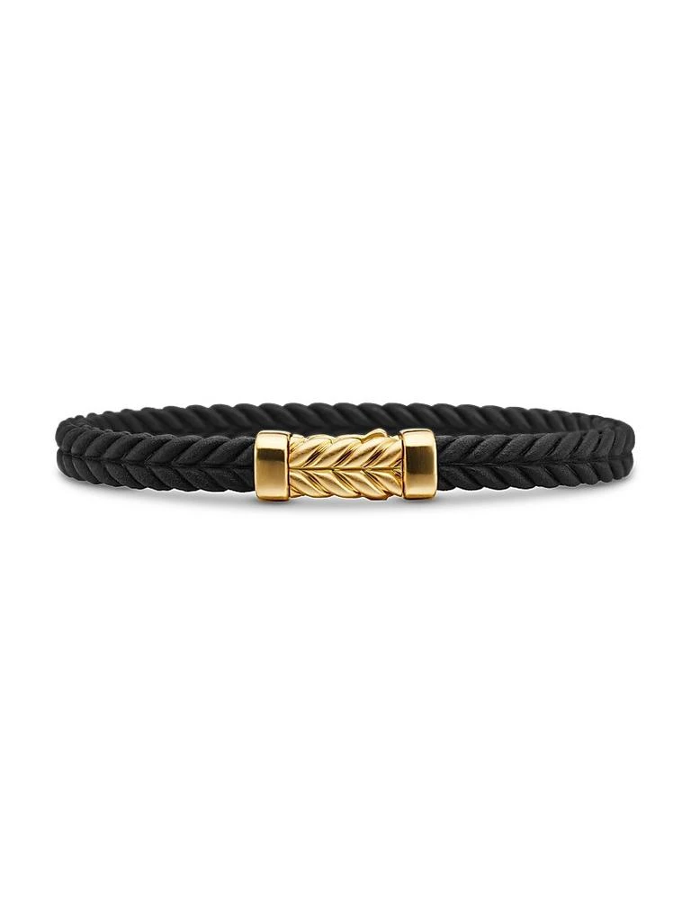 David Yurman Chevron Bracelet in Black Rubber