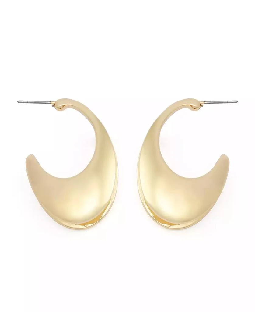 Steve Madden Oval Flat Huggie Earrings 2