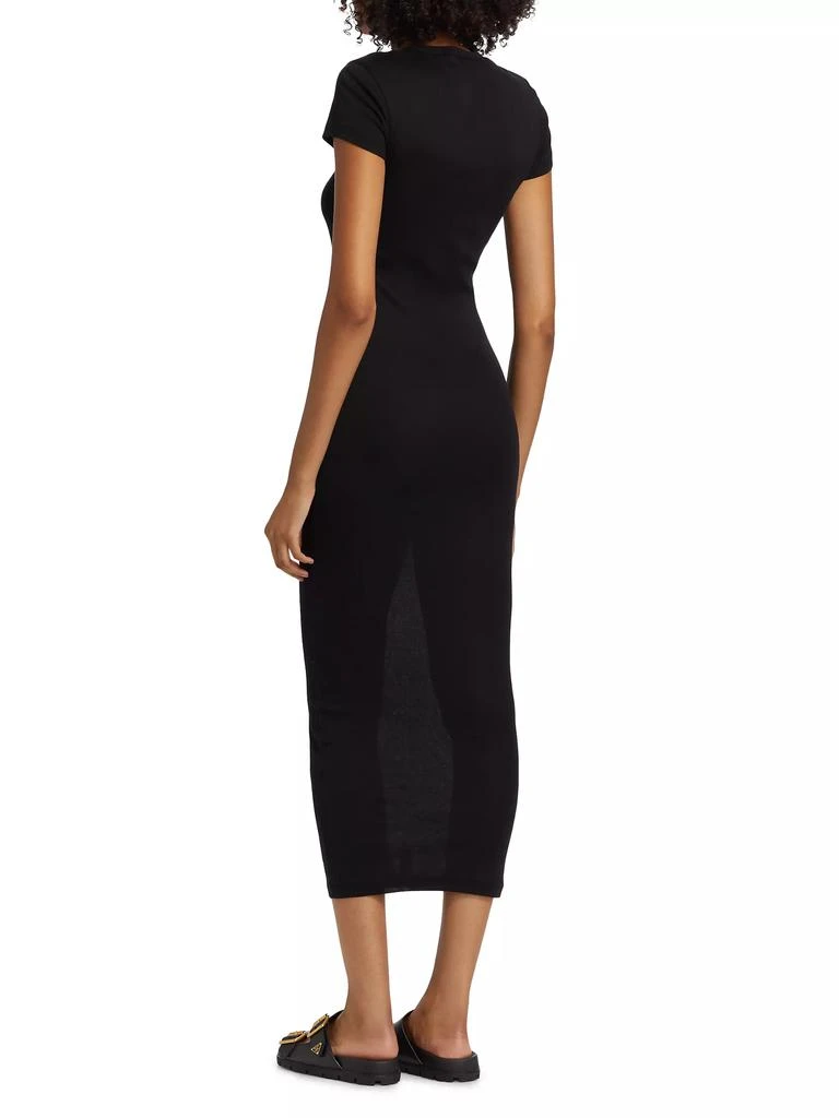 WARDROBE.NYC Cap-Sleeve Cotton Body-Con Dress 5