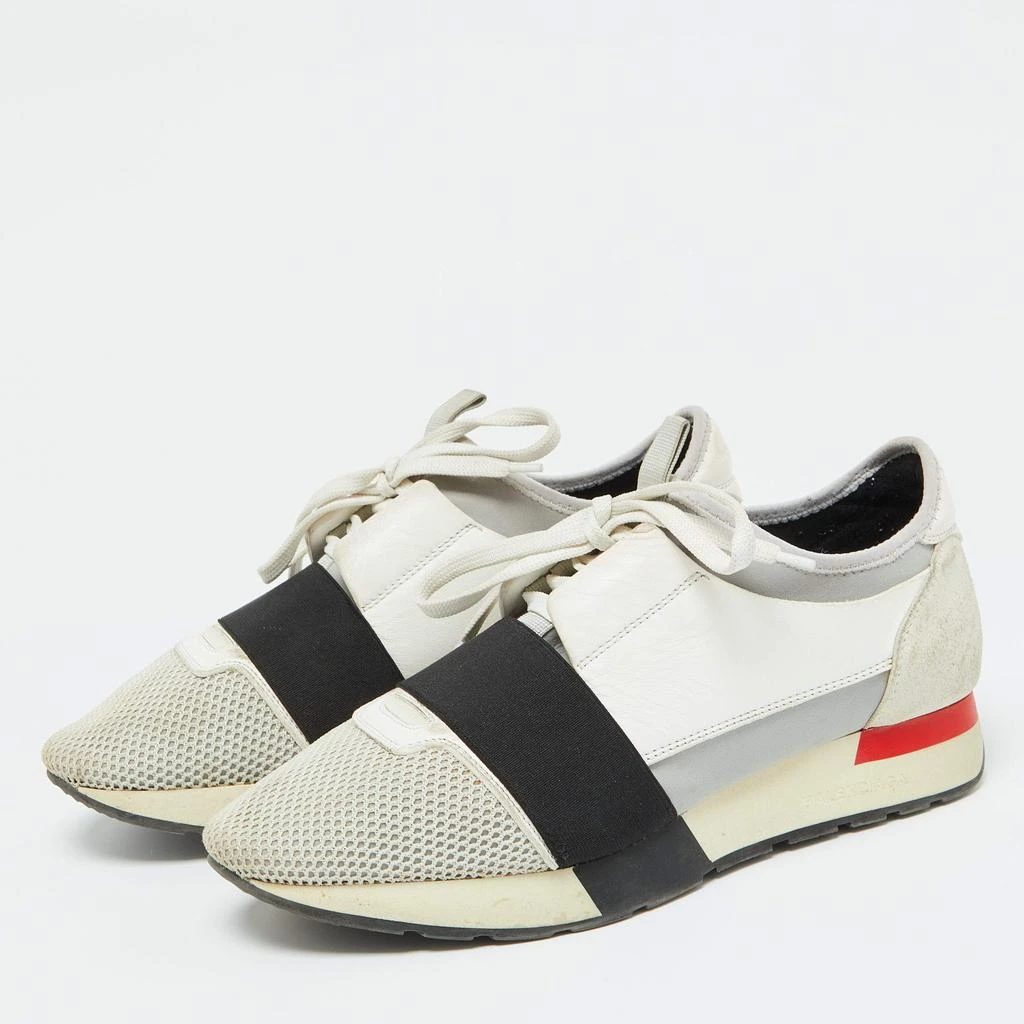 Balenciaga Balenciaga Multicolor Leather,Mesh and Suede Race Runner Low Top Sneakers Size 40 2