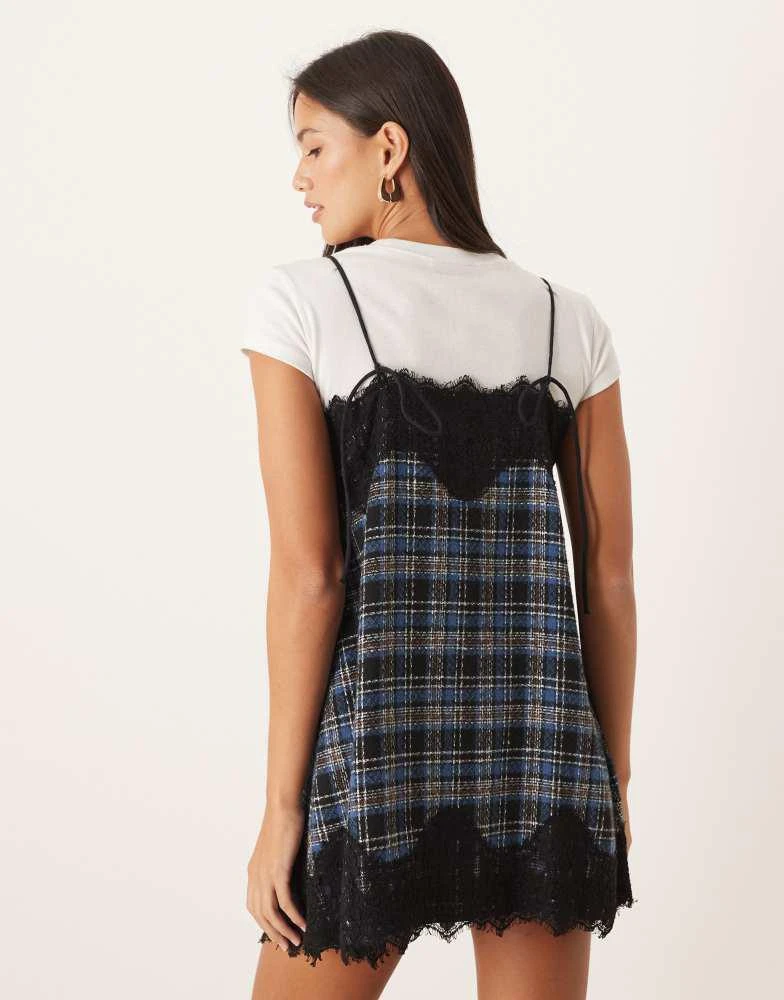asos blue lace dress Anne Klein A-Line Dress with Square Neck-Plus Size main image 1