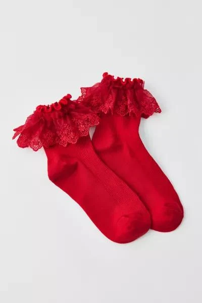 Urban Outfitters Ruffle Ribbed Crew Sock 4