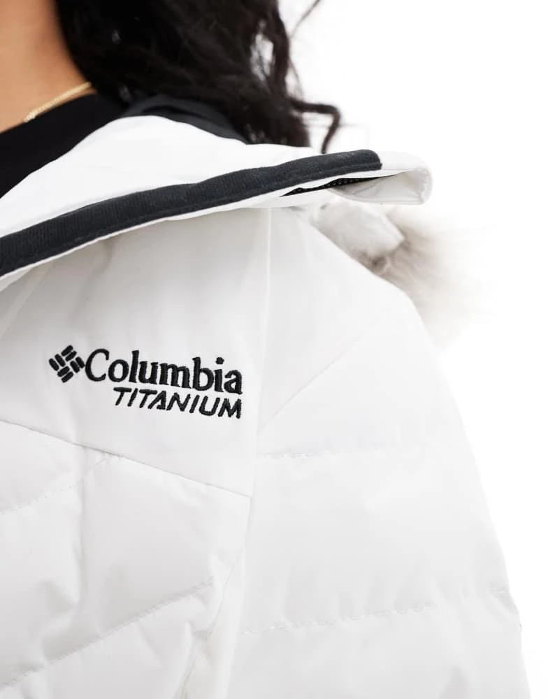 Columbia Columbia Bird Mountain III insulated ski jacket in white 4