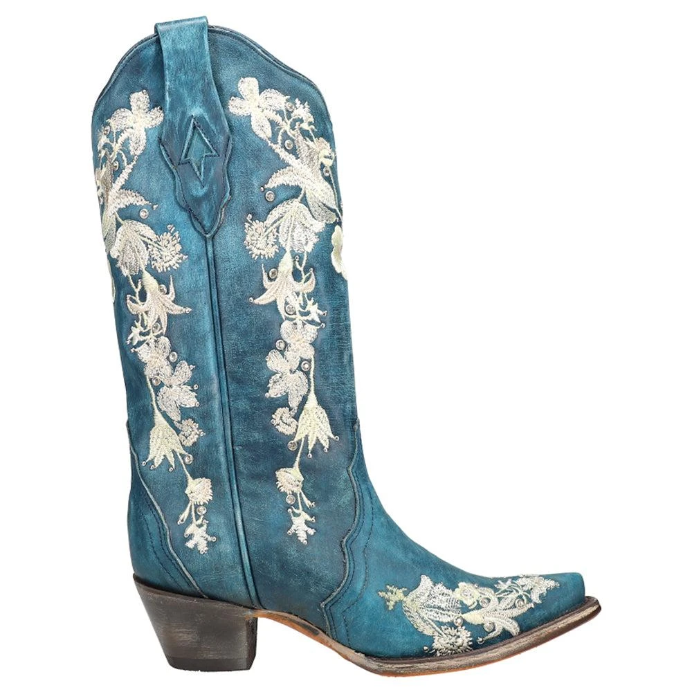 Corral Boots Embroidered Snip Toe Cowboy Boots