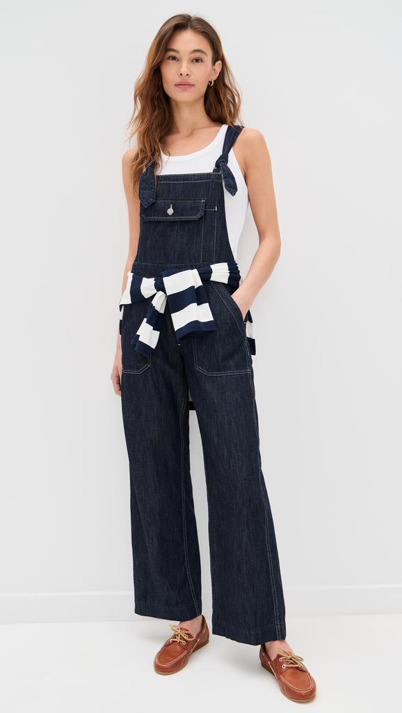 Denimist Tie Strap Relaxed Overalls