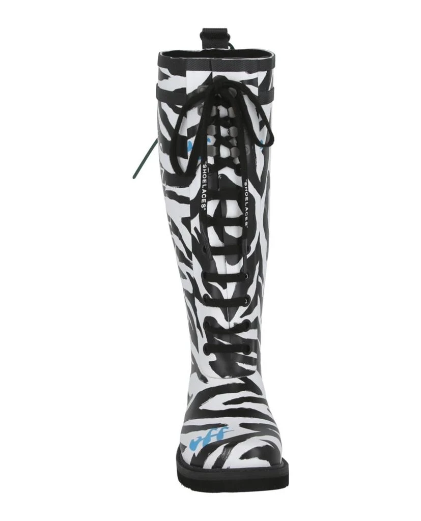 Off-White Zebra Print Rain Boots 4