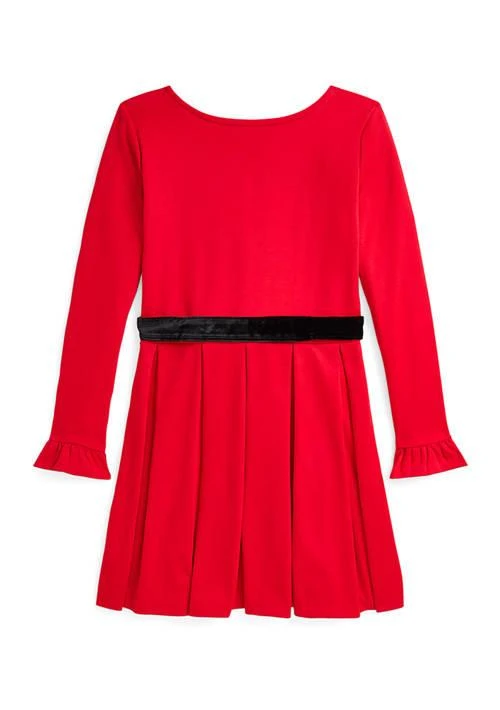 Ralph Lauren Lauren Childrenswear Girls 7 16 Pleated Ponte Dress 2