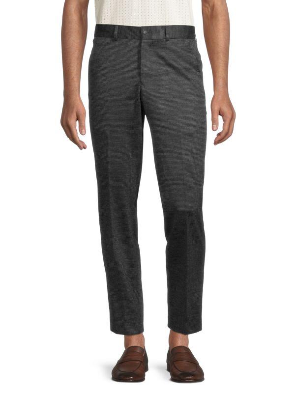 Jack Victor Houndstooth Wool Blend Pants